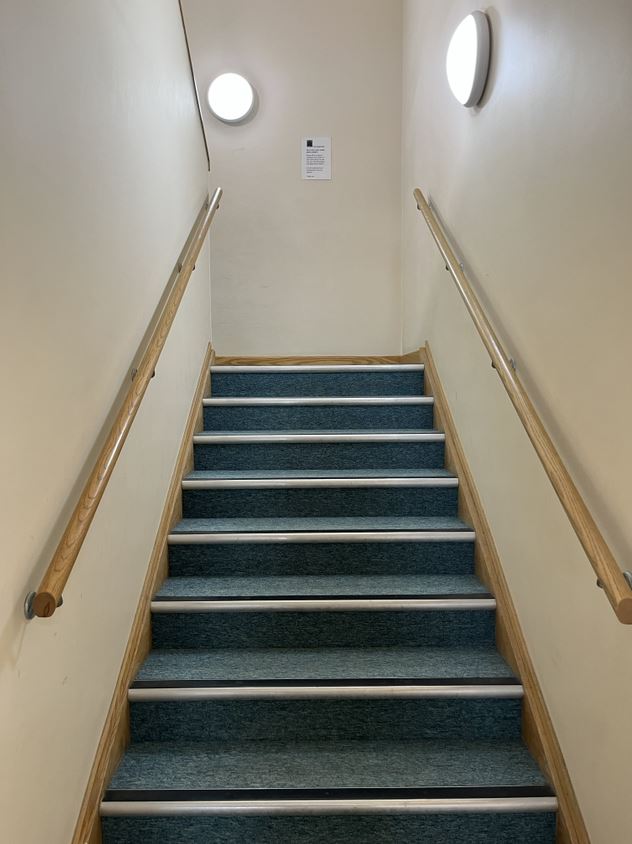 Stairway at Harpenden Surgery